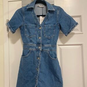 Zara denim mini dress